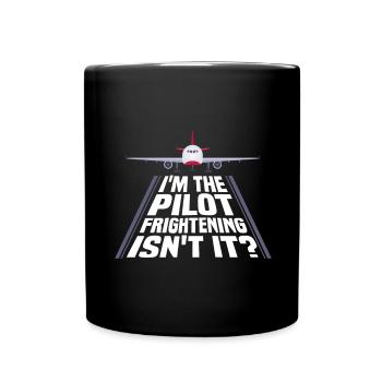 Ich Bin Pilot - Flugkaptiän Passagierflugzeug - Tasse einfarbig - Schwarz - Vorne