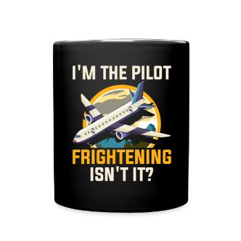 Ich Bin Pilot - Flugkaptiän Passagierflugzeug - Tasse einfarbig - Schwarz - Vorne