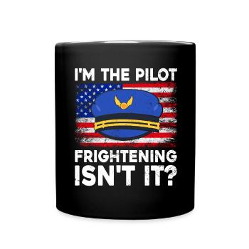 Ich Bin Pilot - Flugkaptiän Passagierflugzeug - Tasse einfarbig - Schwarz - Vorne