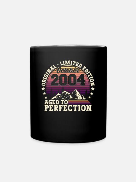 Original Oktober 2004 18. Geburtstag Geschenk - Tasse einfarbig - Schwarz