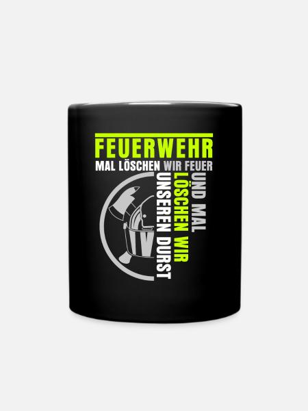 Jugendfeuerwehr Feuer löschen Feuerwehr - Tasse einfarbig - Schwarz