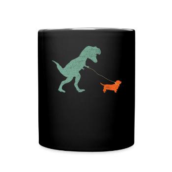 Vintage T-Rex - Full Colour Mug - black - Front