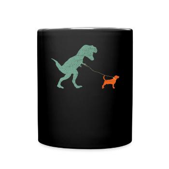 Vintage T-Rex - Full Colour Mug - black - Front