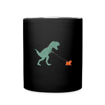 Vintage T-Rex - Full Colour Mug - black - Front