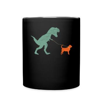 Vintage T-Rex - Full Colour Mug - black - Front