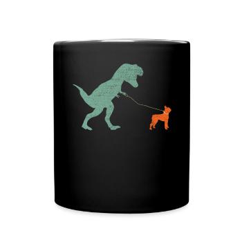 Vintage T-Rex - Full Colour Mug - black - Front