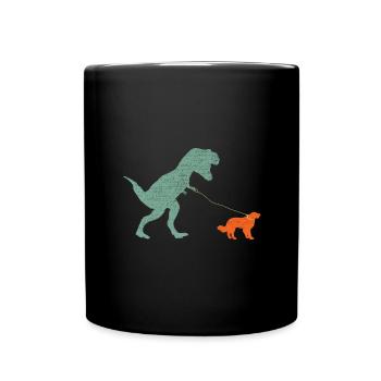 Vintage T-Rex - Full Colour Mug - black - Front