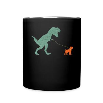 Vintage T-Rex - Full Colour Mug - black - Front