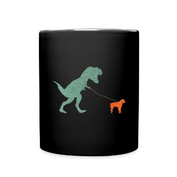 Vintage T-Rex - Full Colour Mug - black - Front