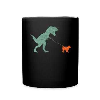 Vintage T-Rex - Mug uni - noir - Devant