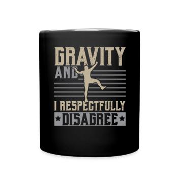 Gravity et je ne suis pas d’accord Boul - Mug uni - noir - Devant