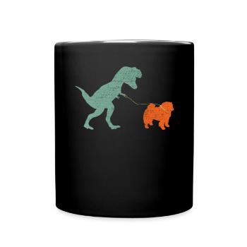 Vintage T-Rex - Full Colour Mug - black - Front