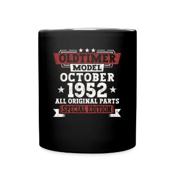 Oldtimer Octobre 1952 cadeau de 70e anniversaire - Mug uni - noir - Devant