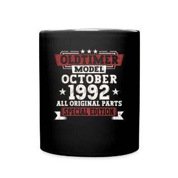Oldtimer Octobre 1992 Cadeau du 30e anniversaire - Mug uni - noir - Devant