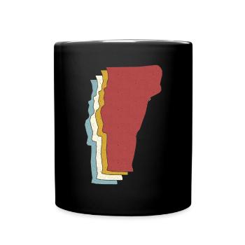 USA State - Vintage Map Vermont - Full Colour Mug - black - Front