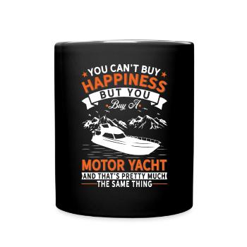 Vous ne pouvez pas acheter le bonheur, mais un yacht à moteur - Mug uni - noir - Devant