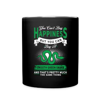 Vous pouvez acheter un serpent vert lisse - Mug uni - noir - Devant