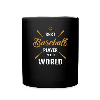 Meilleur joueur de baseball dans le monde Cadeau de baseball - Mug uni - noir - Devant
