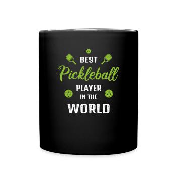 Best Pickleball Player Funny Pickleball Saying - Full Colour Mug - black - Front