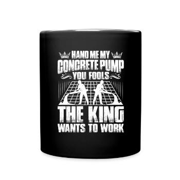Concrete builder Reinforced concrete builder Concrete Worker - Full Colour Mug - black - Front