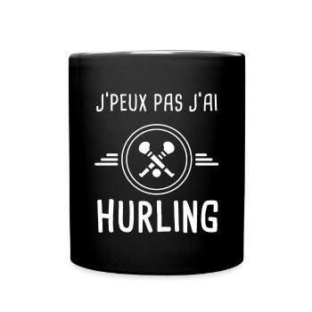 hurling je peux pas j'ai hurling caman - Mug uni - noir - Devant