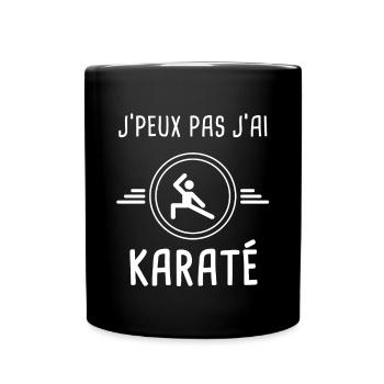karaté je peux pas j'ai karaté sport combat - Mug uni - noir - Devant