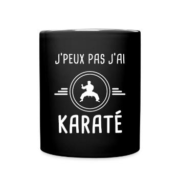karaté je peux pas j'ai karaté karatéka - Mug uni - noir - Devant