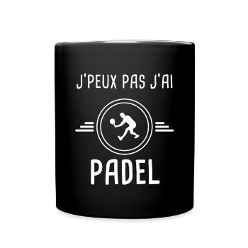 padel je peux pas j'ai padel padeliste - Mug uni - noir - Devant