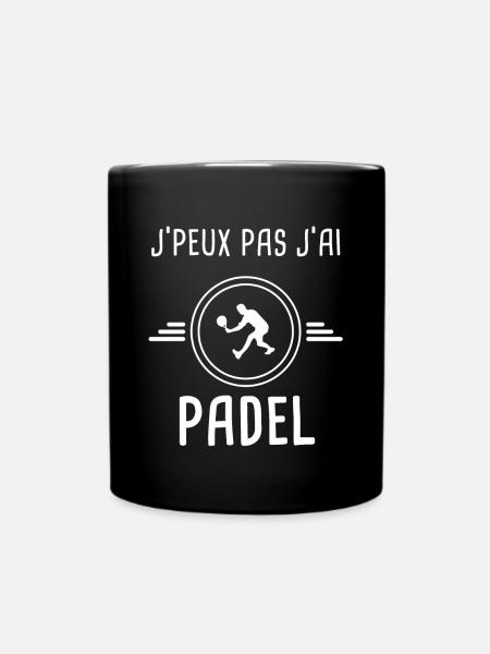 padel je peux pas j'ai padel padeliste - Mug uni - noir