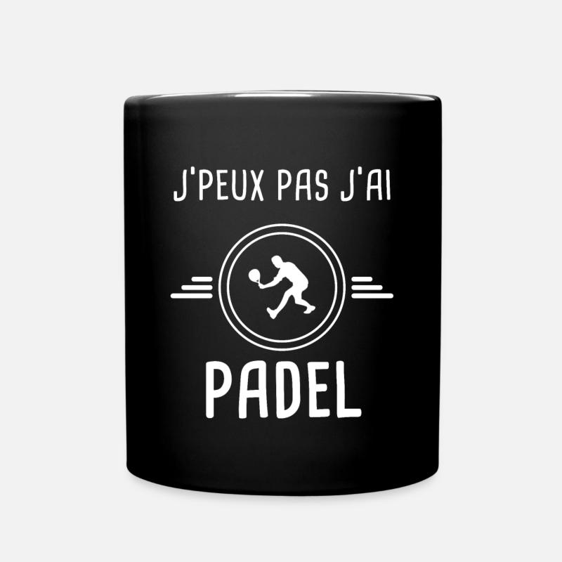 padel je peux pas j'ai padel padeliste - Mug uni - noir