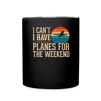 Airline Pilot Aviation Flugkapitän Jumbo Jet - Tasse einfarbig - Schwarz - Vorne