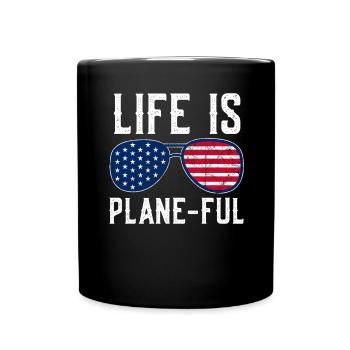 Pilote de ligne Capitaine d’aviation Jumbo Jet - Mug uni - noir - Devant