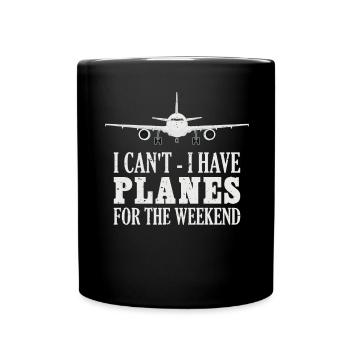 Airline Pilot Aviation Flugkapitän Jumbo Jet - Tasse einfarbig - Schwarz - Vorne