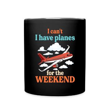 Airline Pilot Aviation Flugkapitän Jumbo Jet - Tasse einfarbig - Schwarz - Vorne
