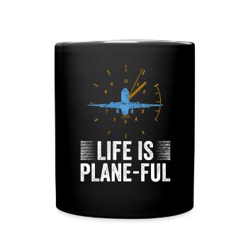 Airline Pilot Aviation Flugkapitän Jumbo Jet - Tasse einfarbig - Schwarz - Vorne