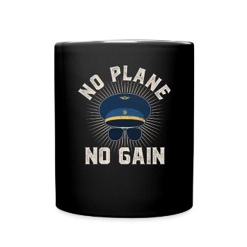 Airline Pilot Aviation Flugkapitän Jumbo Jet - Tasse einfarbig - Schwarz - Vorne