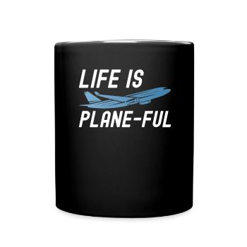 Airline Pilot Aviation Flugkapitän Jumbo Jet - Tasse einfarbig - Schwarz - Vorne