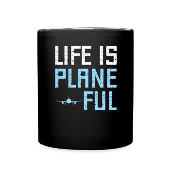 Airline Pilot Aviation Flugkapitän Jumbo Jet - Tasse einfarbig - Schwarz - Vorne