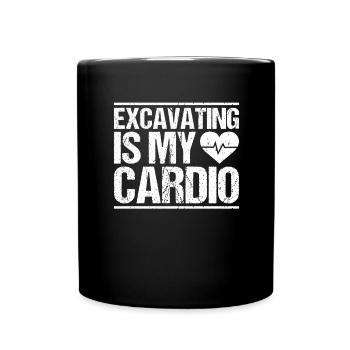 Opérateur d’excavatrice Opérateur d’excavatrice Opérateur d’équipement lourd Opérateur - Mug uni - noir - Devant