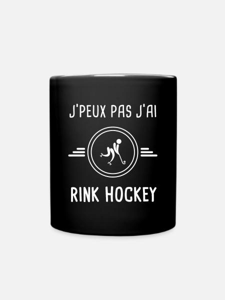 rink hockey je peux pas j'ai rink hockey hockeyeur - Mug uni - noir