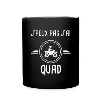 quad je peux pas j'ai quad conducteur - Mug uni - noir - Devant
