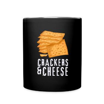 Rosemary Crab Cracker And Flatbread Salty Cracker - Full Colour Mug - black - Front