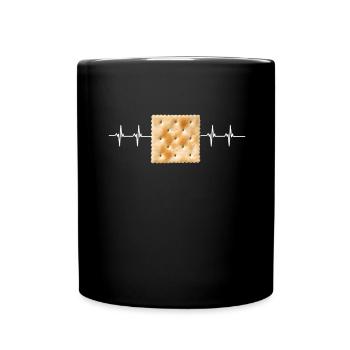 Rosemary Crab Cracker And Flatbread Salty Cracker - Full Colour Mug - black - Front