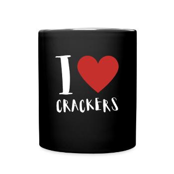 Rosemary Crab Cracker And Flatbread Salty Cracker - Full Colour Mug - black - Front