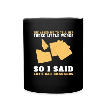 Rosemary Crab Cracker And Flatbread Salty Cracker - Full Colour Mug - black - Front