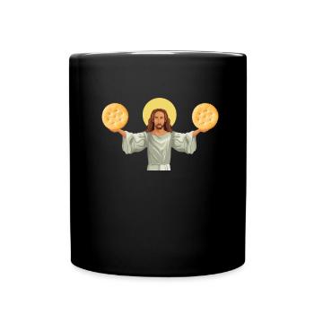 Rosemary Crab Cracker And Flatbread Salty Cracker - Full Colour Mug - black - Front