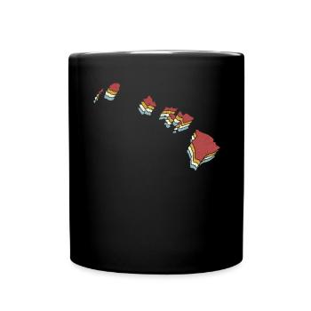 USA State - Vintage Map Hawaii - Full Colour Mug - black - Front
