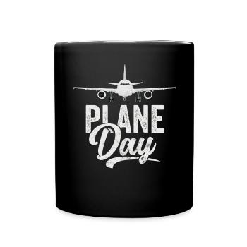 Flugkapitän Airline Flieger Pilot Jumbo Jet - Tasse einfarbig - Schwarz - Vorne