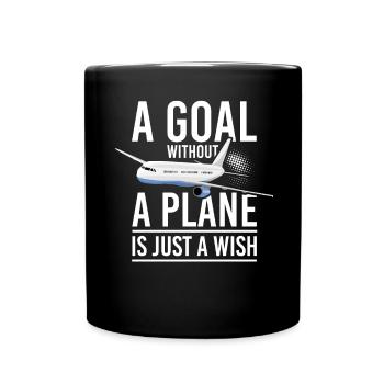 Captain Airline Pilot Jumbo Jet - Full Colour Mug - black - Front