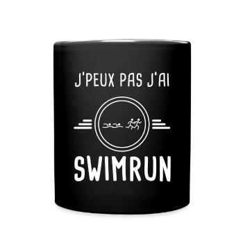 swimrun je peux pas j'ai swimrun triathlète - Mug uni - noir - Devant